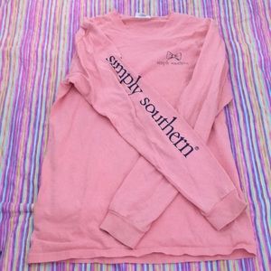 Pink long sleeve simply southern shirt
